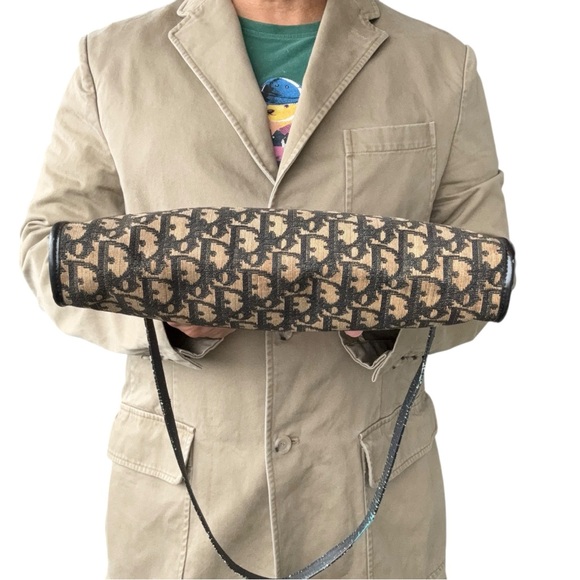 Vintage Christian Dior trotter shoulder bag canvas leather - Picture 6 of 12